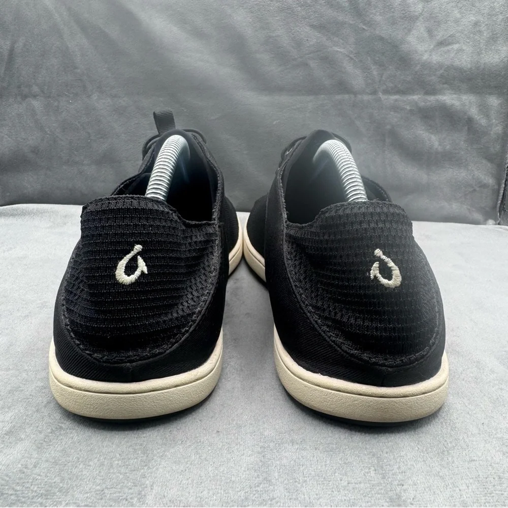 OluKai Nohea Moku Mens Size 10 Black Lace Up‎ Boat Casual Shoes